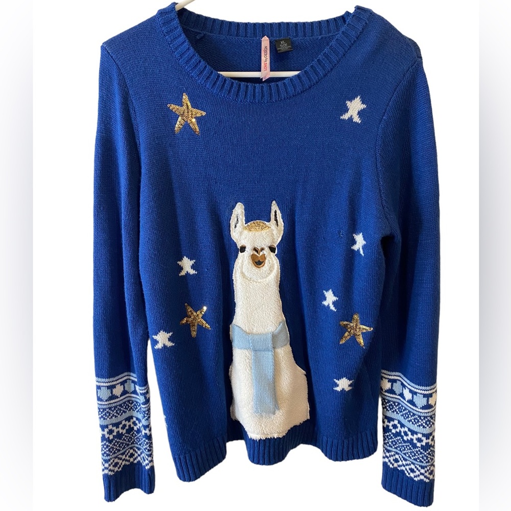 Llama Hanukkah Holiday Winter Sweater